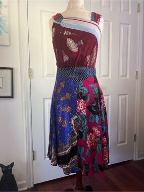Moulinette Soeurs Anthropologie Multicolor Asymmetric Dress US Women’s Size 6